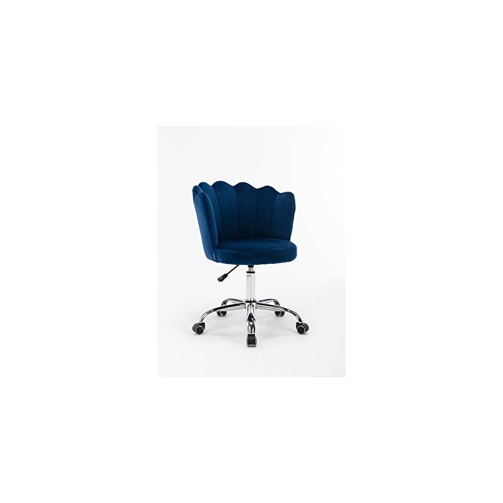 Swivel Shell Chair for Living Room/Bed Room, Modern Leisure Office Chair Blue
