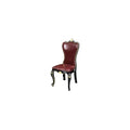 Exquisite Leather Chair, Ergonomic Furniture Vintage Chairs with PU Leather, Small Upholstered Low Chair for Living Room Entryway Bedroom Closet Coffee Tables, Seat Height 27.56", Black + Dark
