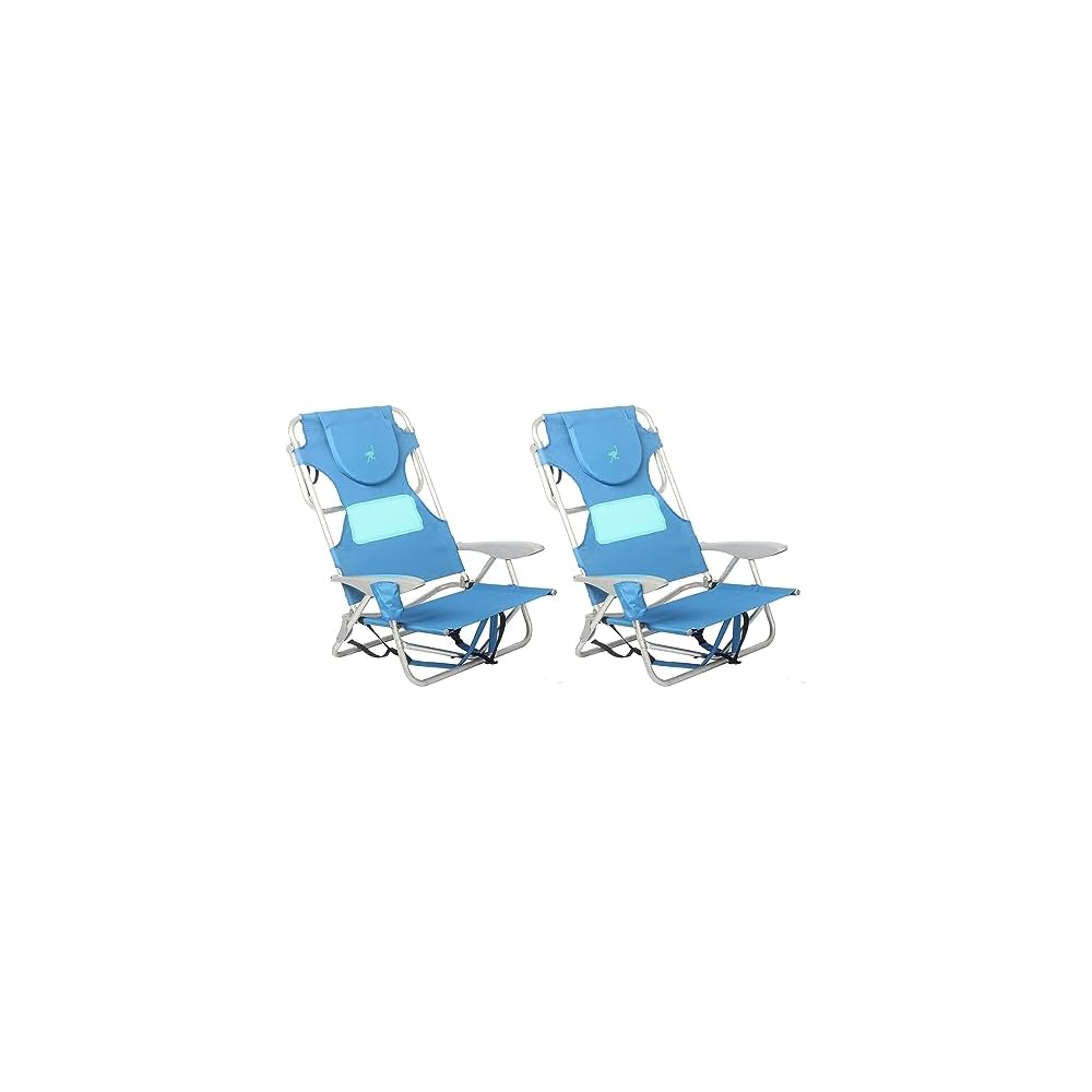 Ostrich The Ladies Comfort Backpacker, Outdoor Reclining Beach Chair, Blue