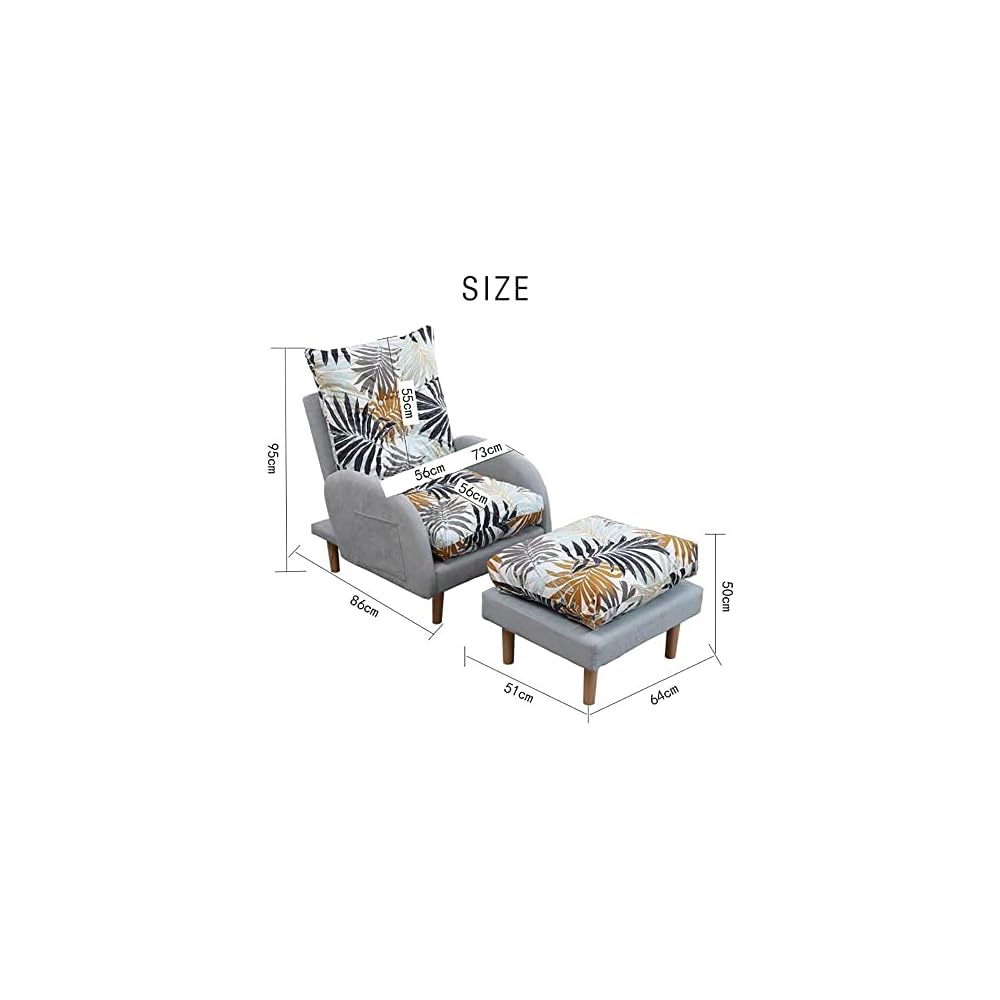 Modern Adjustable Sofa Recliner Armchair with Footstool 3 Position Reclining Chair for Living Room and Bedroom Supports up to 150KG