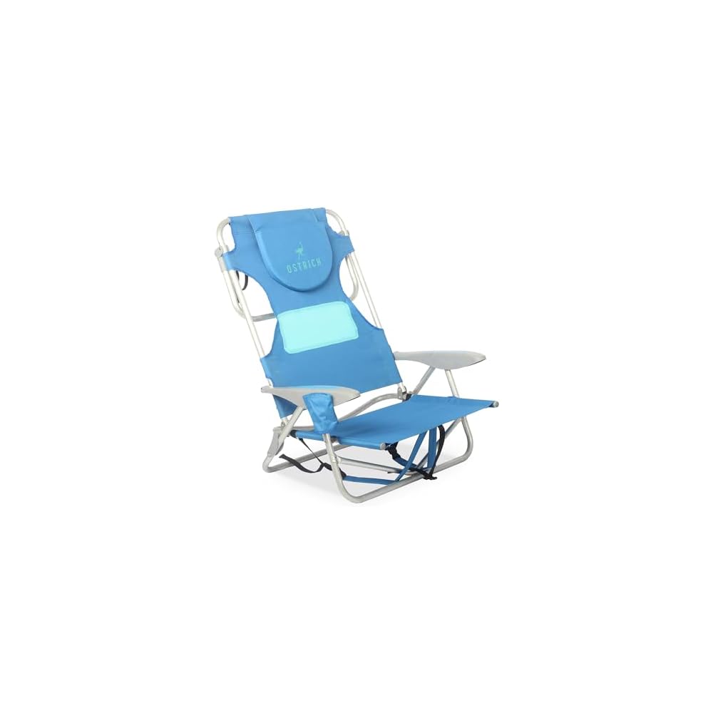 Ostrich The Ladies Comfort Backpacker, Outdoor Reclining Beach Chair, Blue