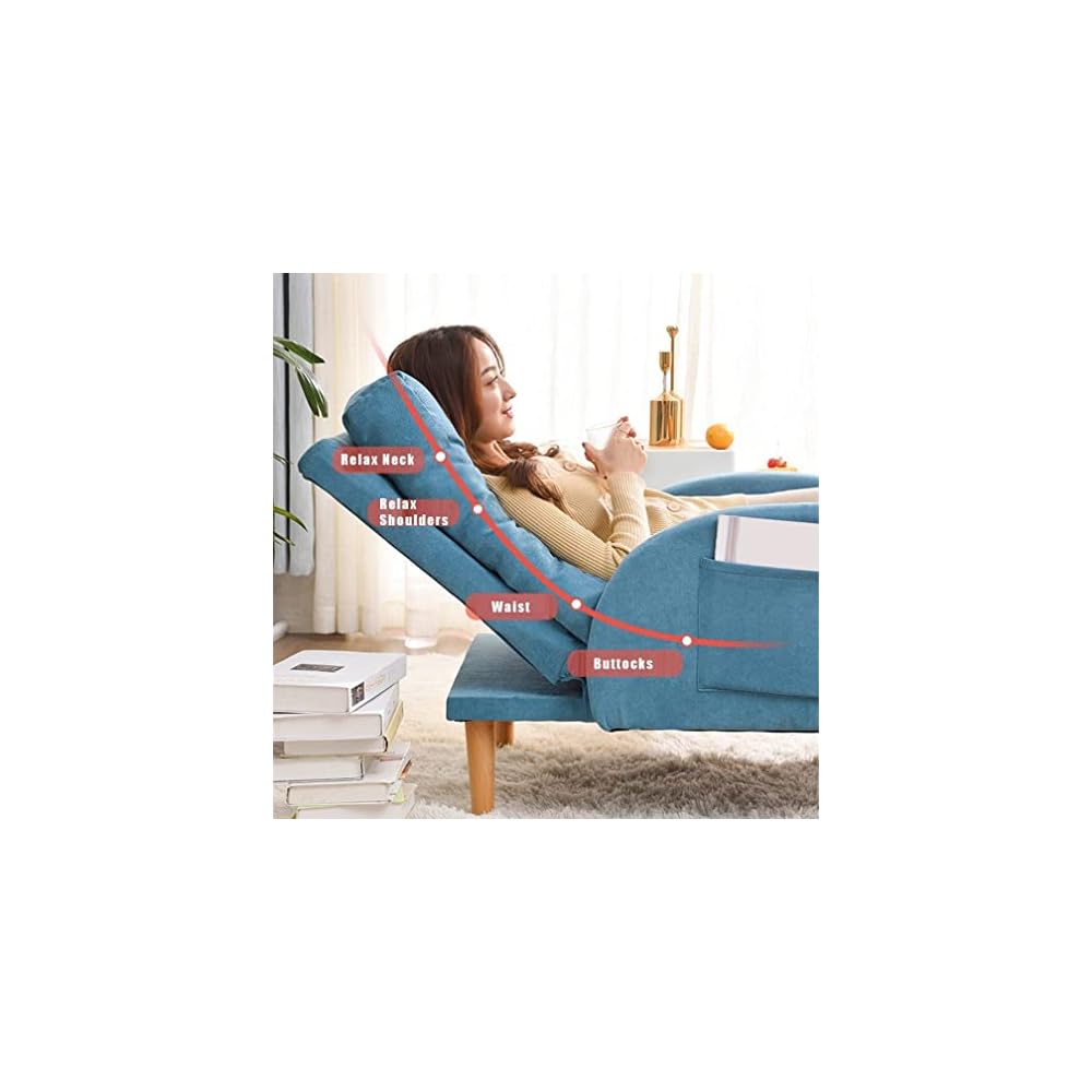 Modern Adjustable Sofa Recliner Armchair with Footstool 3 Position Reclining Chair for Living Room and Bedroom Supports up to 150KG