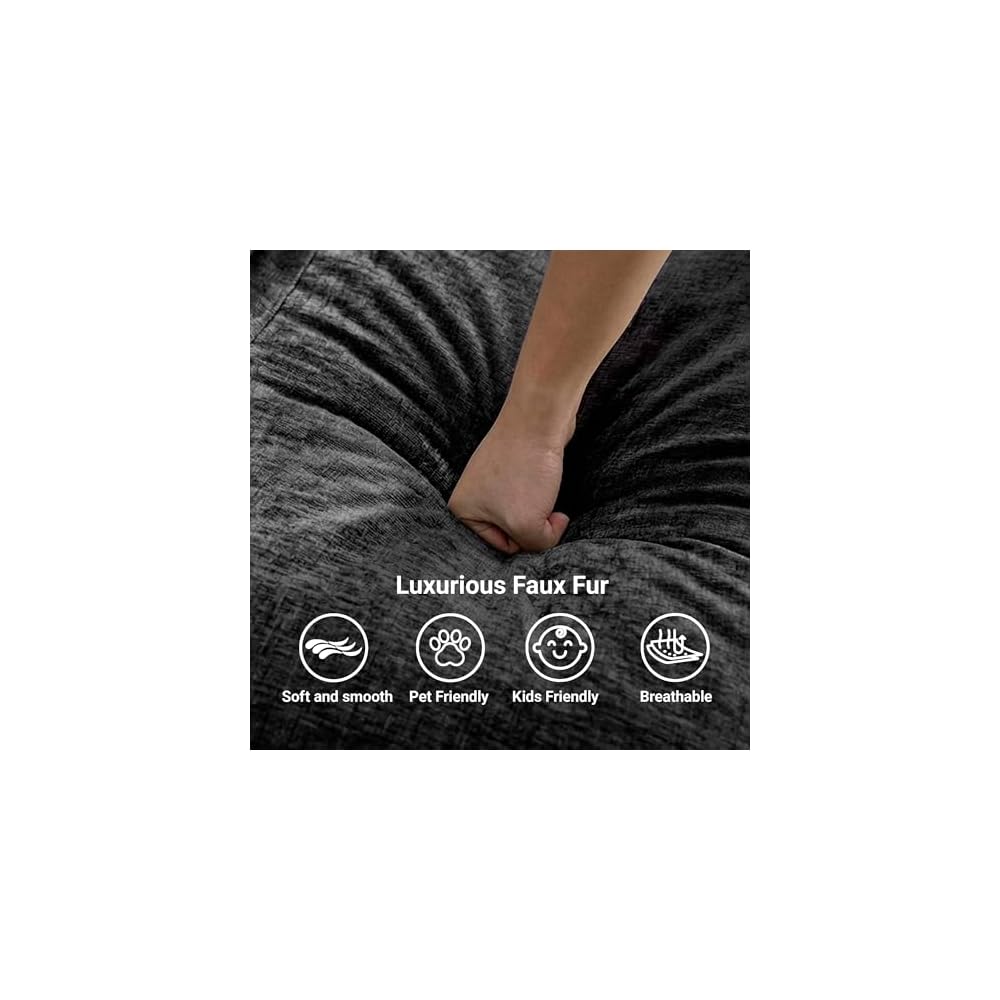 YDN 123" Modular Boneless Couch, L Shaped Couch for Living Room