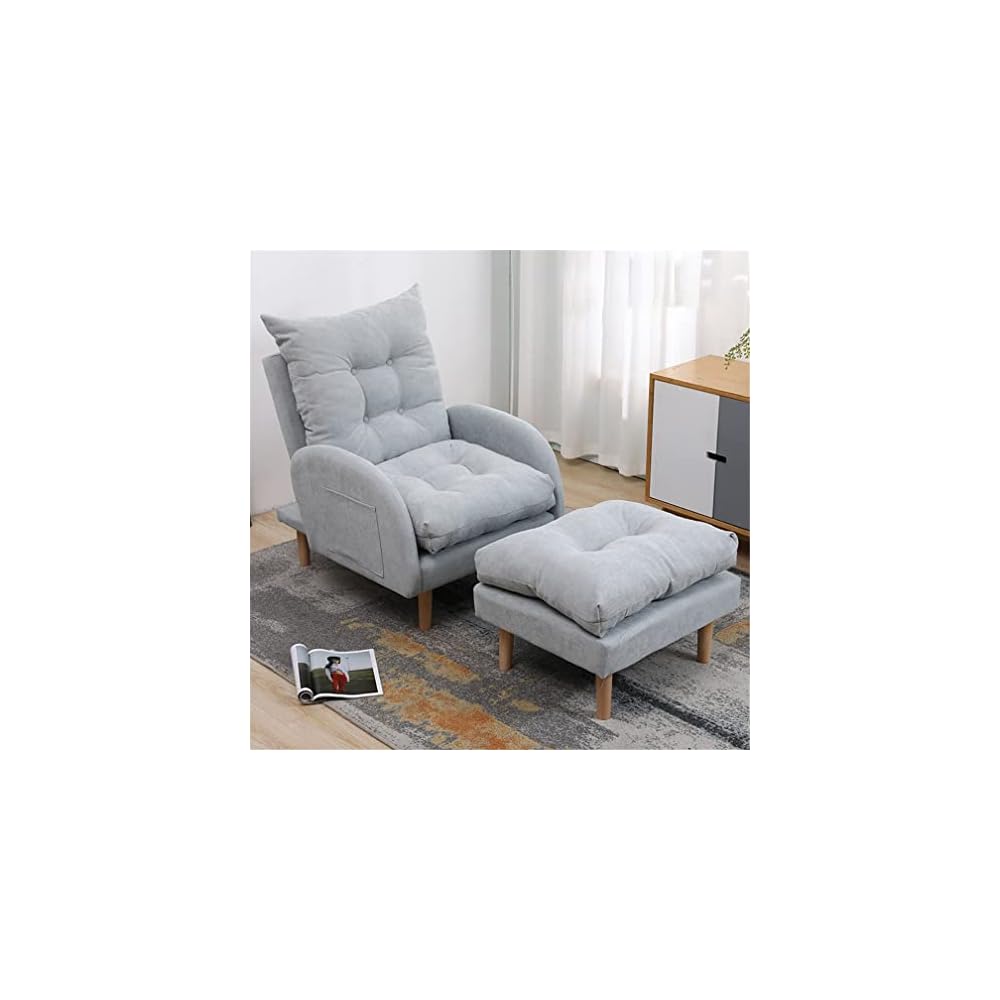 Modern Adjustable Sofa Recliner Armchair with Footstool 3 Position Reclining Chair for Living Room and Bedroom Supports up to 150KG