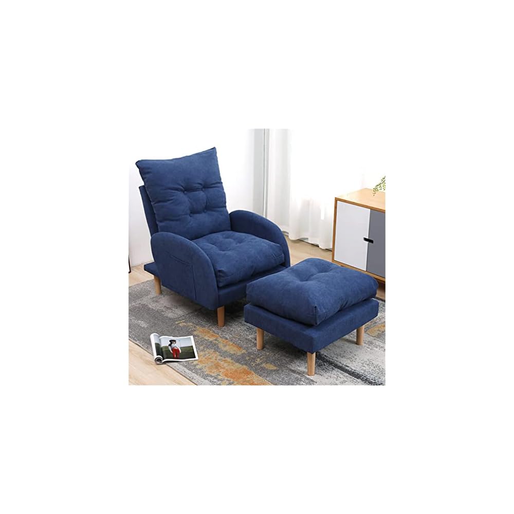 Modern Adjustable Sofa Recliner Armchair with Footstool 3 Position Reclining Chair for Living Room and Bedroom Supports up to 150KG