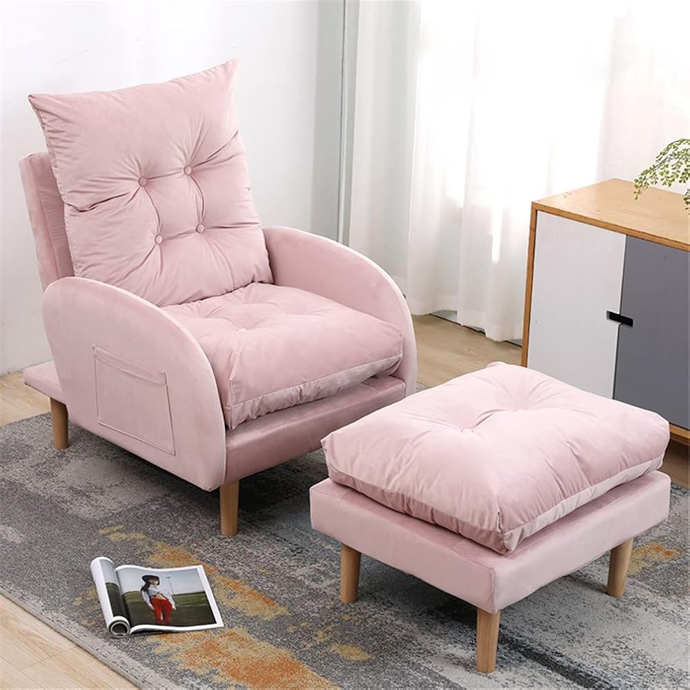 Modern Adjustable Sofa Recliner Armchair with Footstool 3 Position Reclining Chair for Living Room and Bedroom Supports up to 150KG