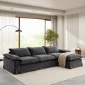 YDN 123" Modular Boneless Couch, L Shaped Couch for Living Room
